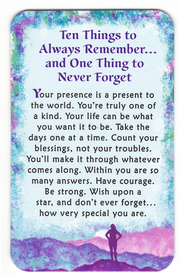 Wallet Card - Ten Things to Always Remember... and One Thing to Never Forget