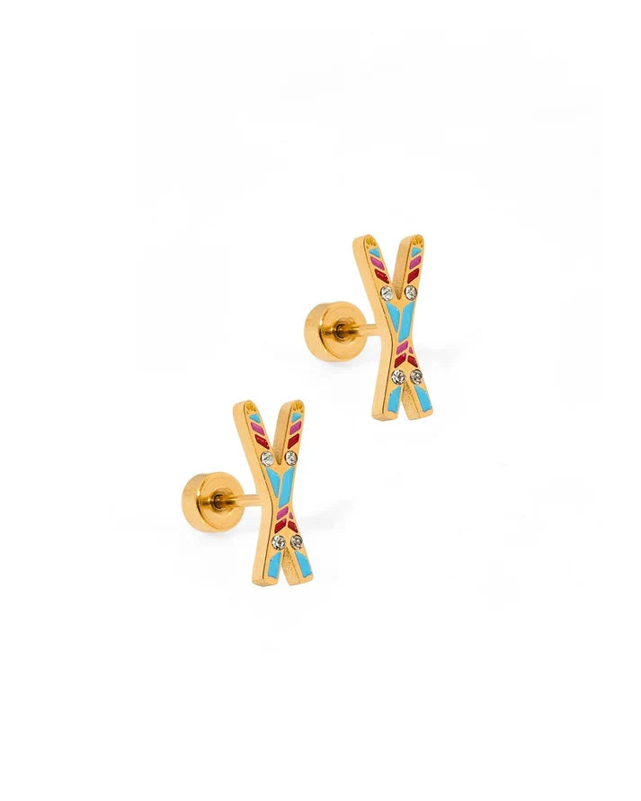 Linny Co Screw Back Stud Earrings