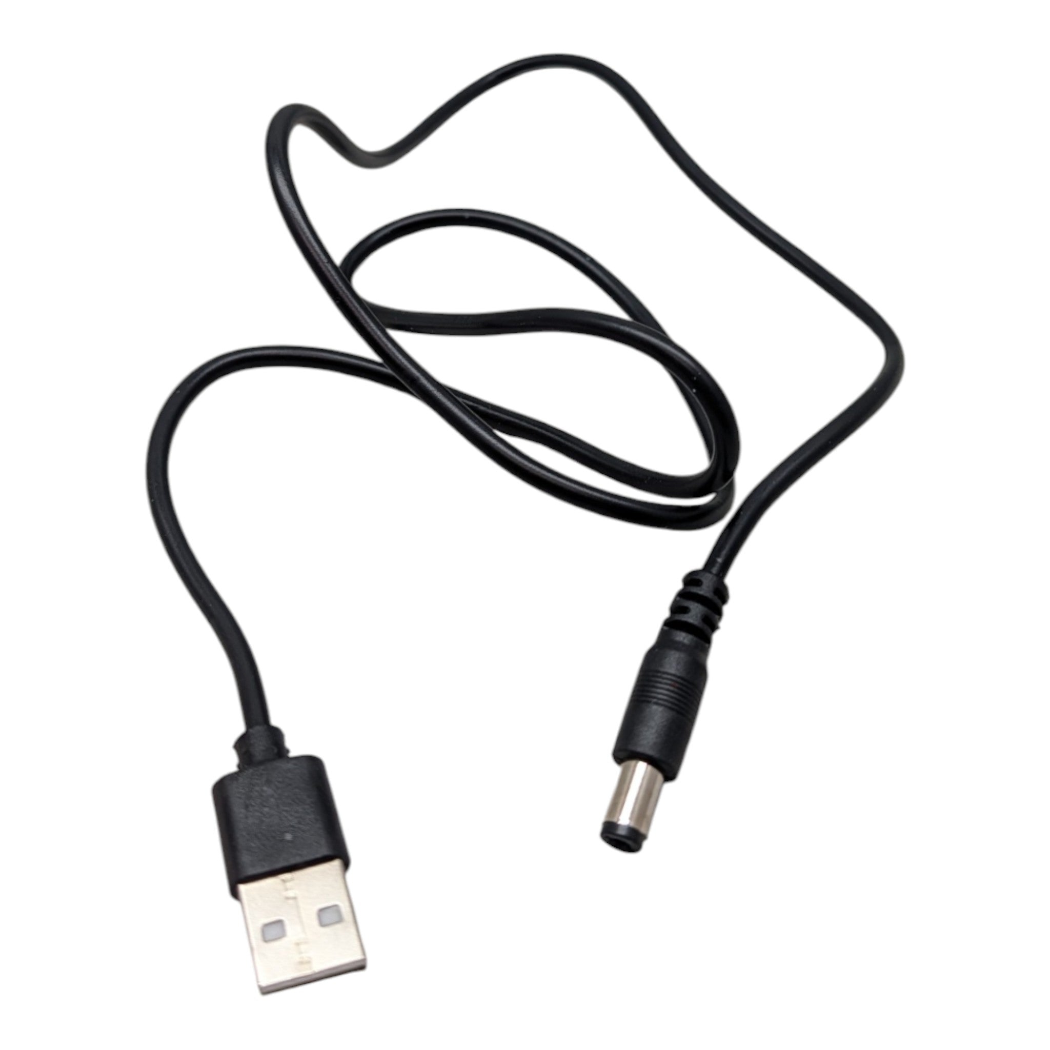 USB to DC Jack - 5.5 x 2.1 - Black