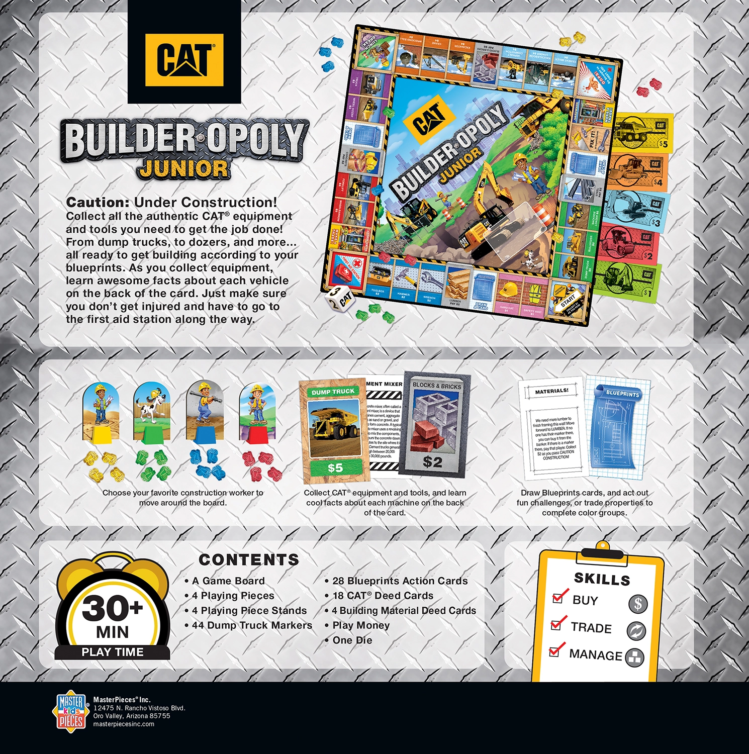 CAT - Builder Opoly Junior Board Game