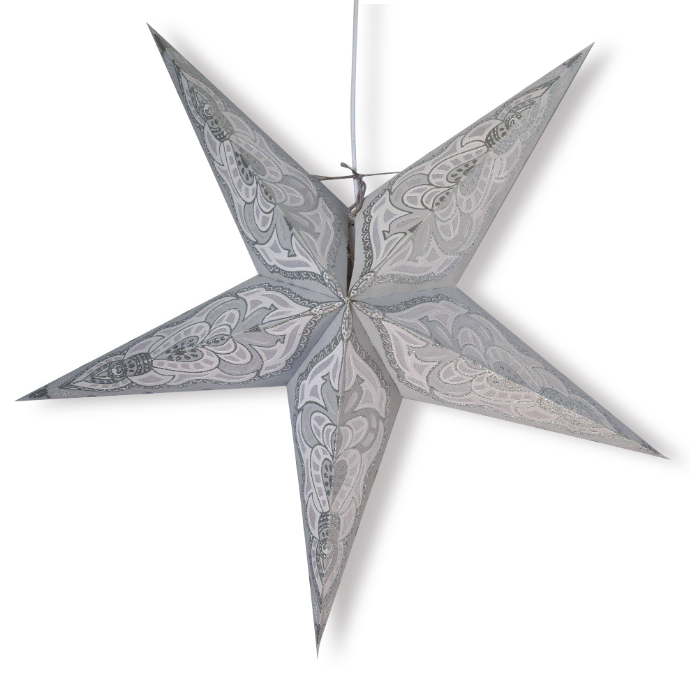 Star Lantern Babylon Beige & Grey Glitter 24" by Homeportonline