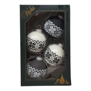 Krebs Value Glass Ornament 4 pack - Nordic Snowflakes