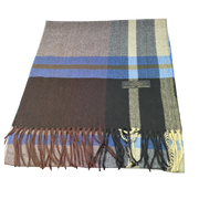 Earth Tones Plaid Cashmere Scarf