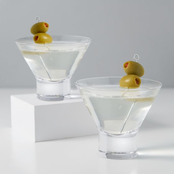 Stemless Martini Glasses Lead Free Crystal - Sold Individually by Homeportonline