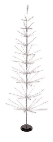 6 Foot LED Silver Tree Battery Operated