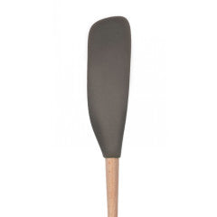 Wood Handle Silicone Jar Scraper - Charcoal by Homeportonline