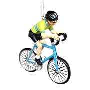 Bicycle Riding Ornament - Blue Bike