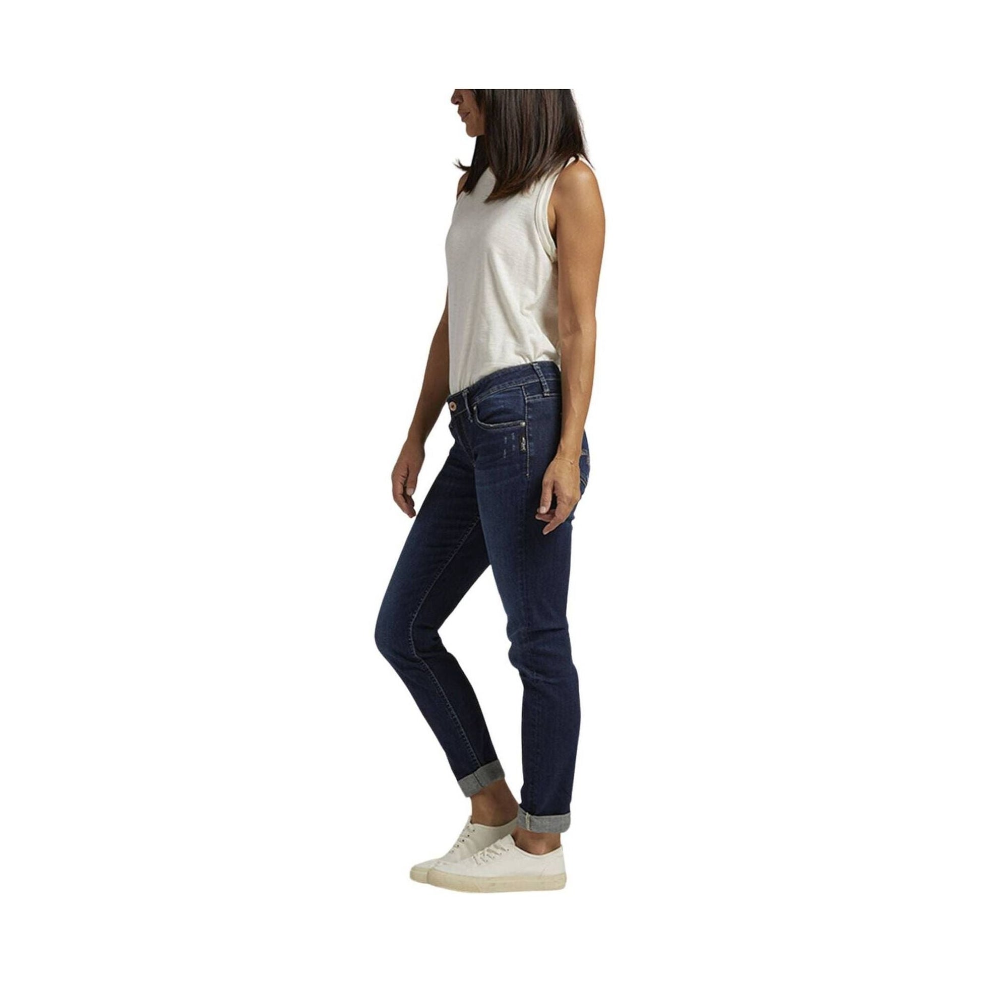 Silver Jeans Women's Boyfriend Mid Rise Slim Leg Jeans - Indigo by Lenny's Shoe & Apparel