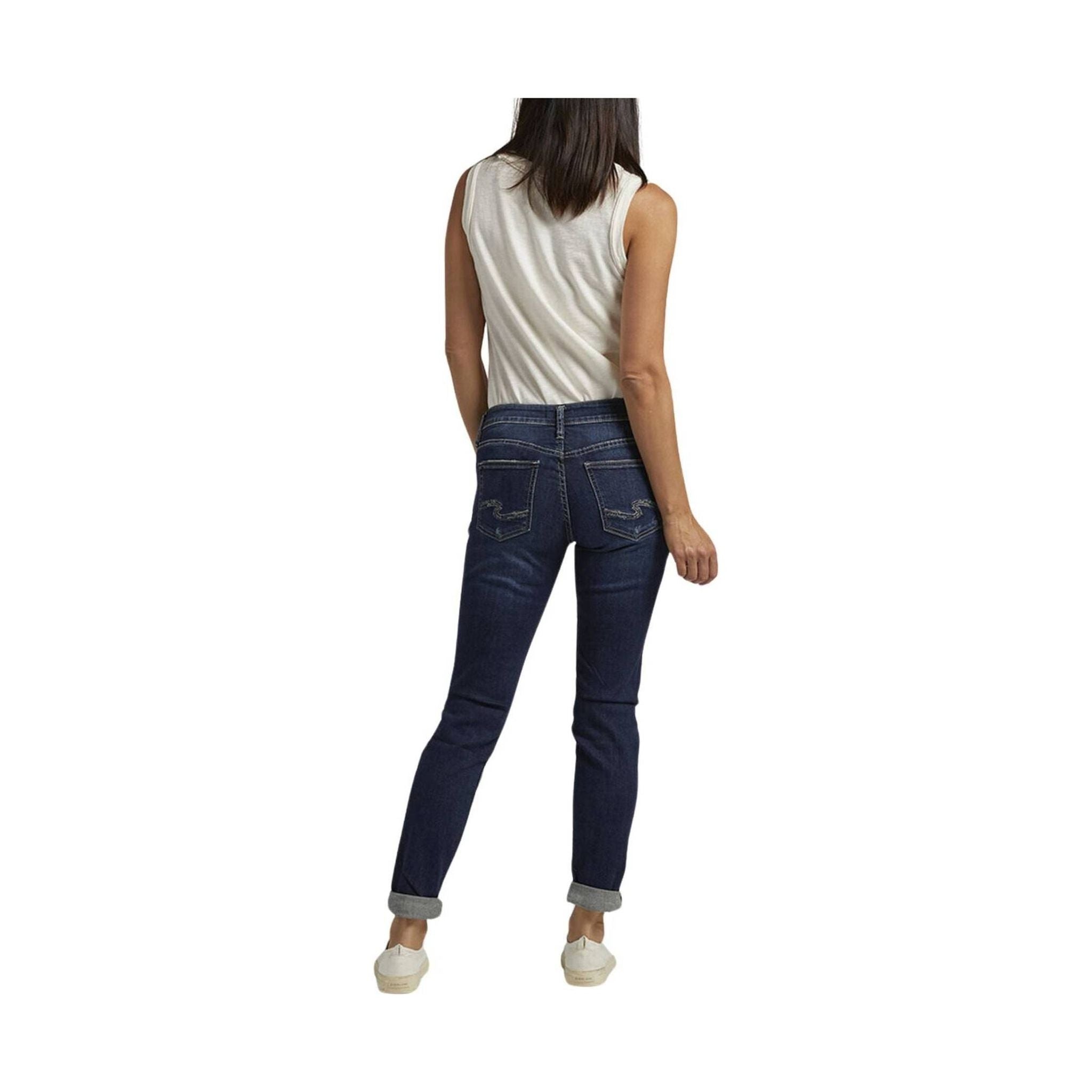 Silver Jeans Women's Boyfriend Mid Rise Slim Leg Jeans - Indigo by Lenny's Shoe & Apparel