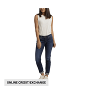 Silver Jeans Women's Boyfriend Mid Rise Slim Leg Jeans - Indigo by Lenny's Shoe & Apparel