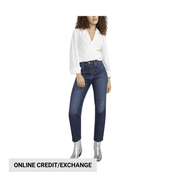 Silver Jeans Women's Highly Desirable High Rise Slim Straight Leg Jeans - Indigo by Lenny's Shoe & Apparel