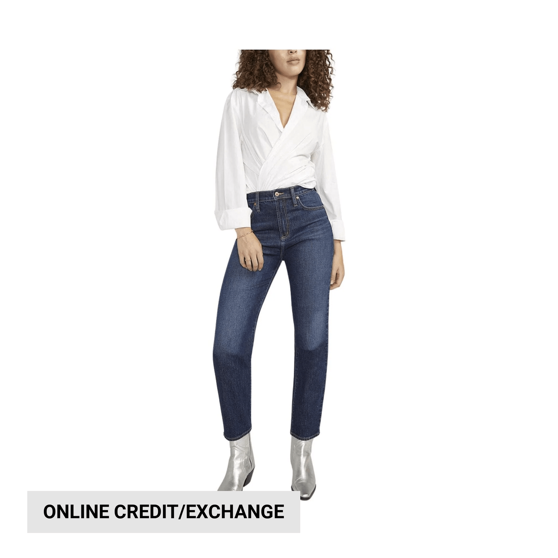 Silver Jeans Women's Highly Desirable High Rise Slim Straight Leg Jeans - Indigo by Lenny's Shoe & Apparel