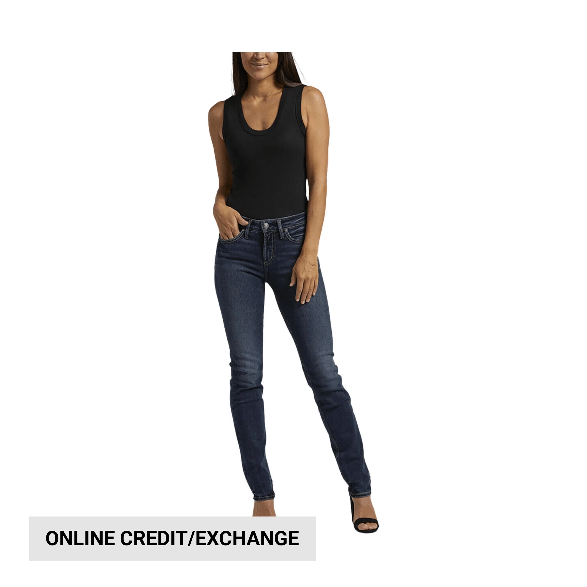 Silver Jeans Women's Suki Mid Rise Straight Leg Jeans - Indigo by Lenny's Shoe & Apparel