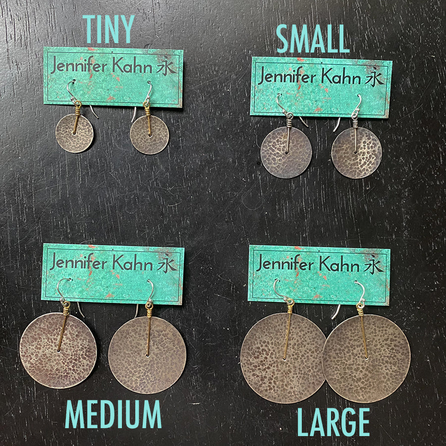 Silver Disc Earrings by jenkahnjewelry