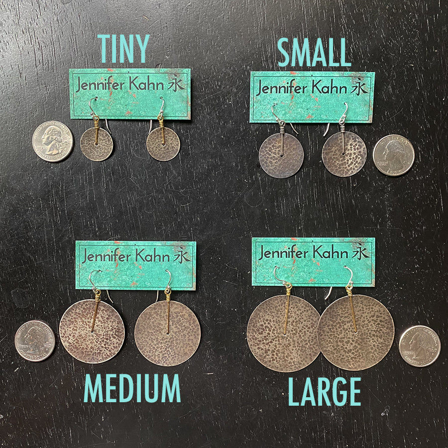 Silver Disc Earrings by jenkahnjewelry