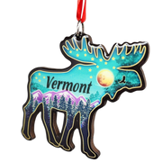 Vermont Nightfall Moose Ornament