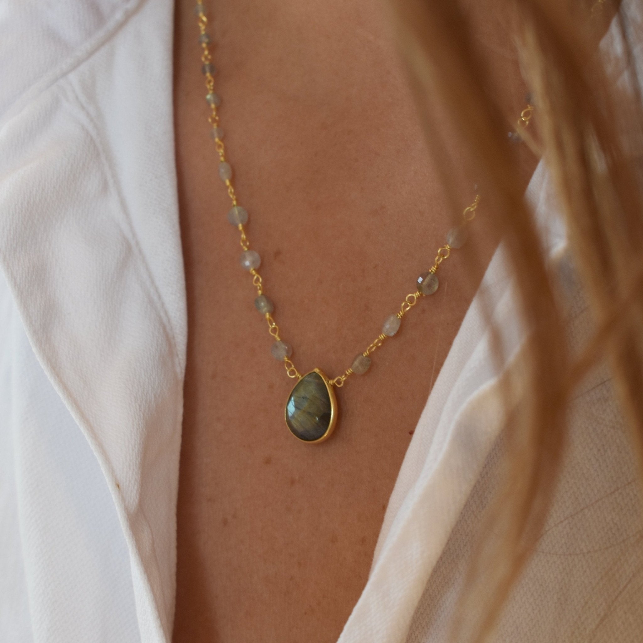 Simmons Beaded Labradorite Necklace by elliparr