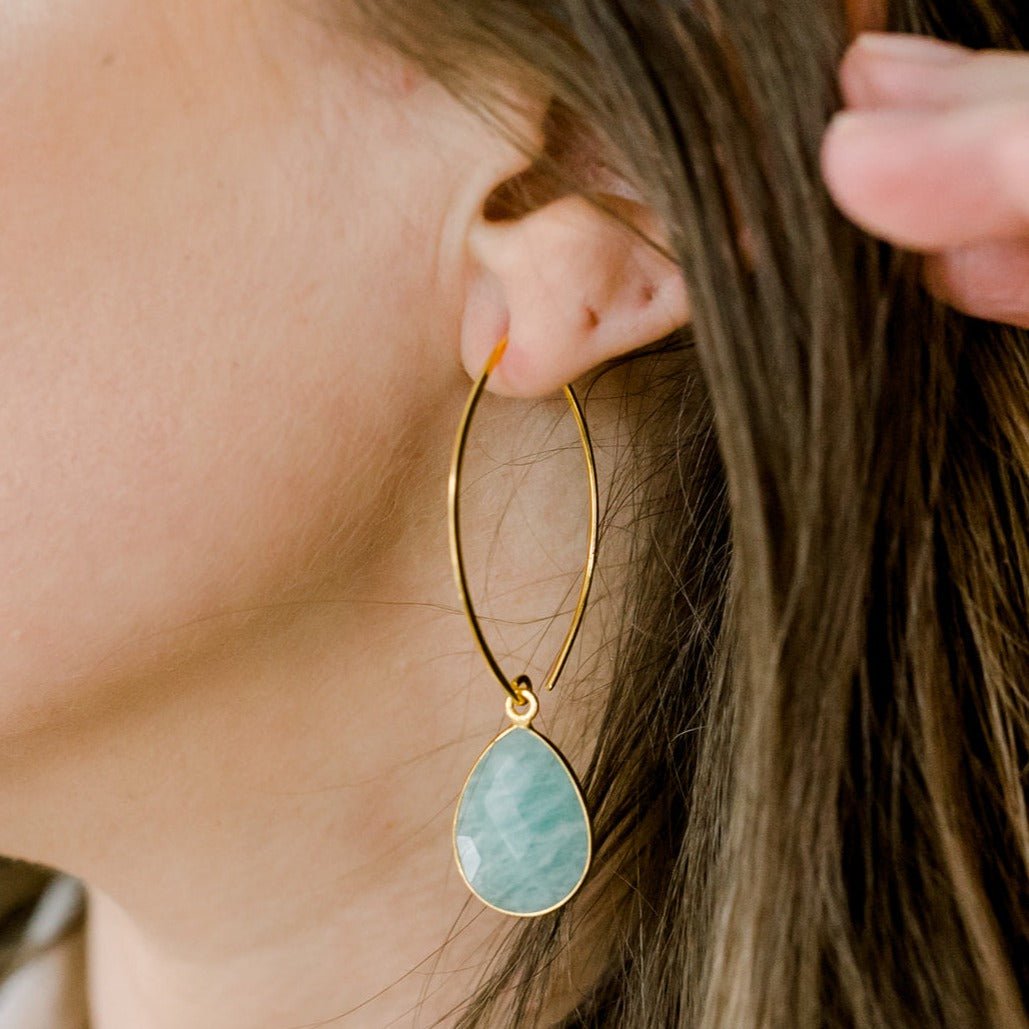 Simone Marquis Earrings | Rainbow Moonstone by elliparr