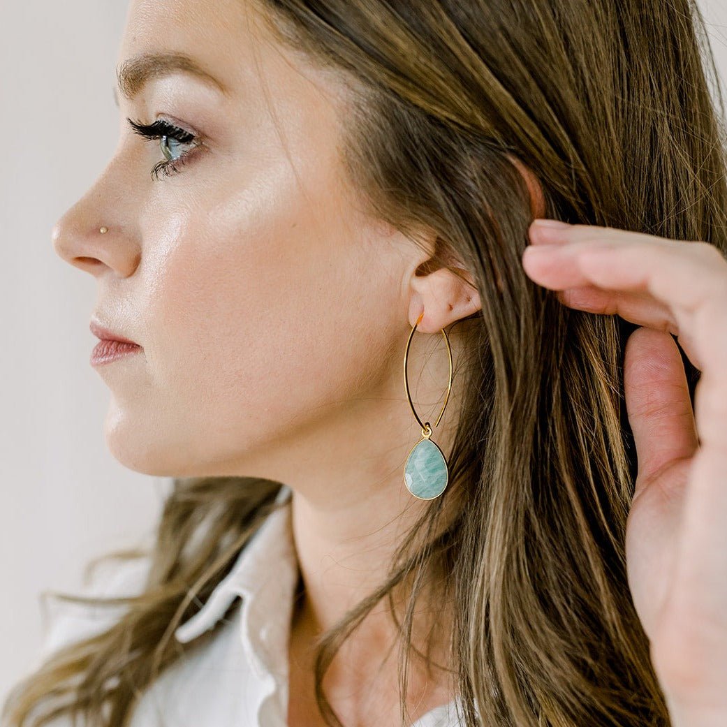 Simone Marquis Earrings | Rainbow Moonstone by elliparr