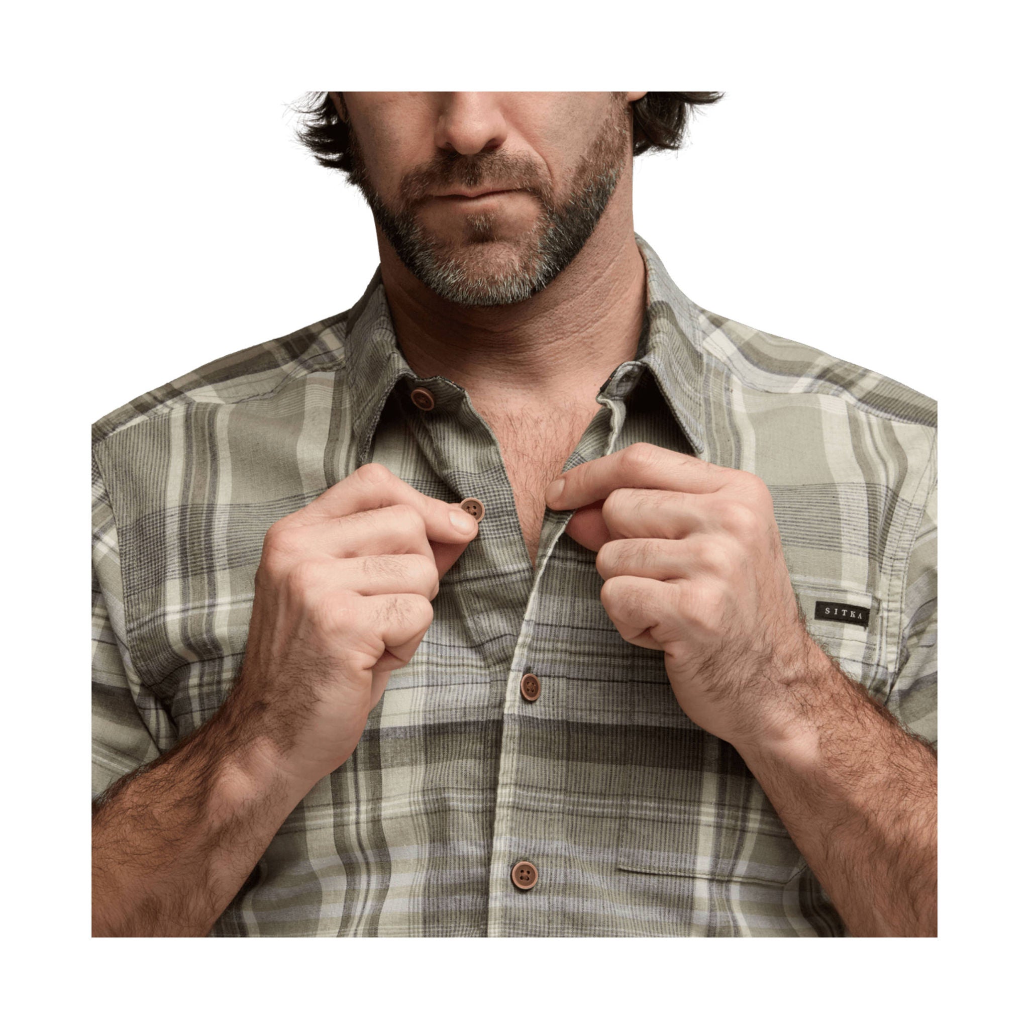 Sitka Men's Ambary SS Shirt - Herb Green Heather by Lenny's Shoe & Apparel