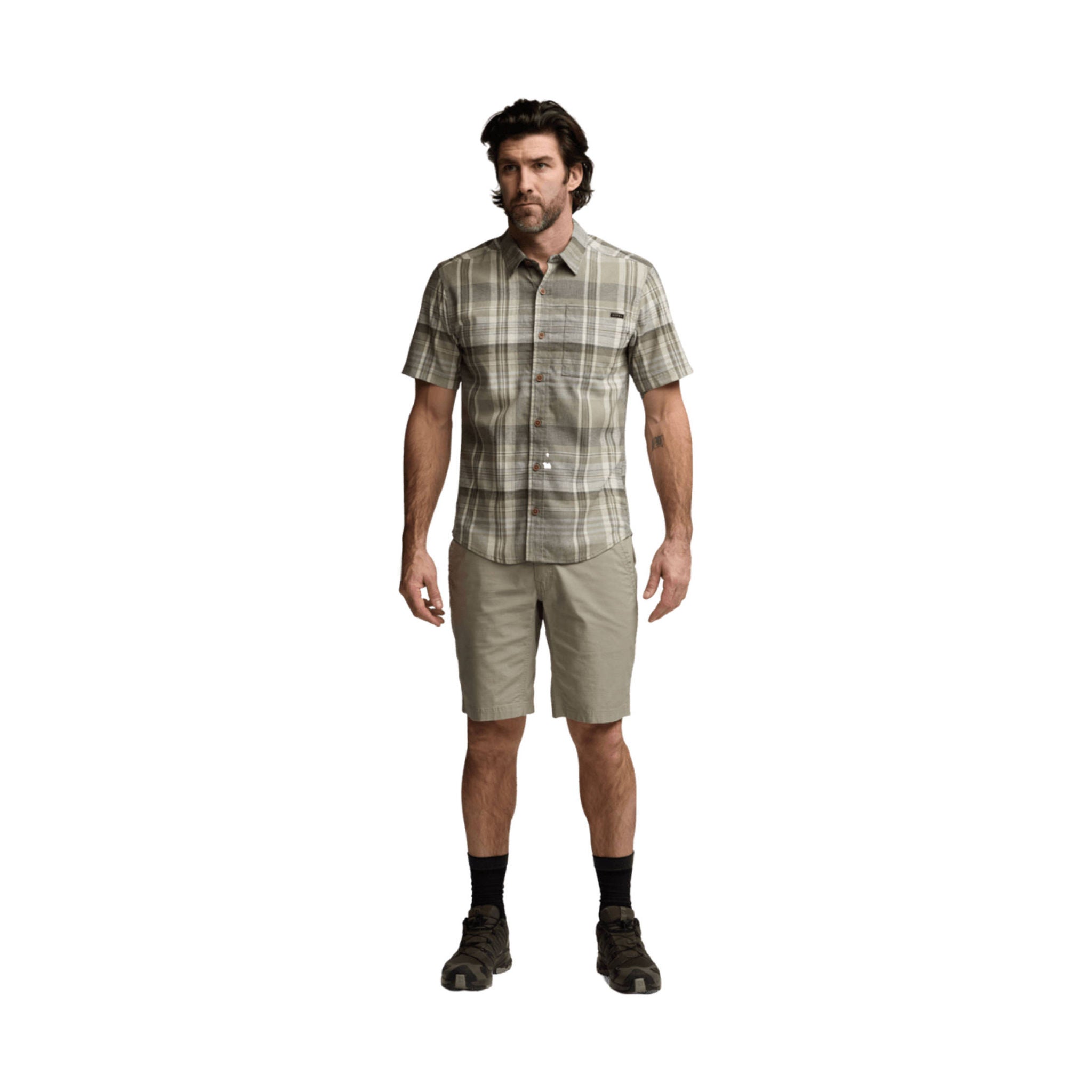 Sitka Men's Ambary SS Shirt - Herb Green Heather by Lenny's Shoe & Apparel