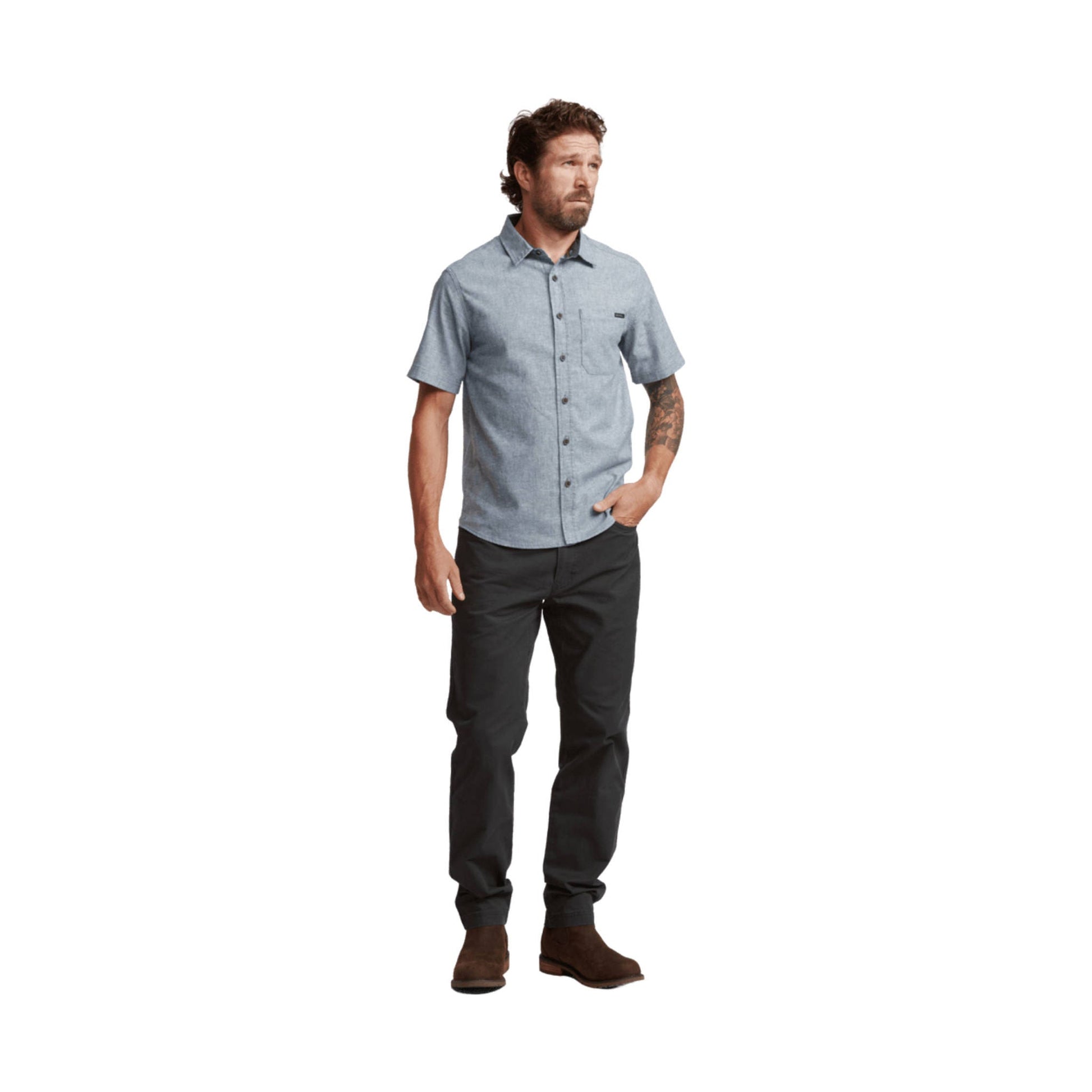 Sitka Men's Ambary SS Shirt - Pacific Heather by Lenny's Shoe & Apparel
