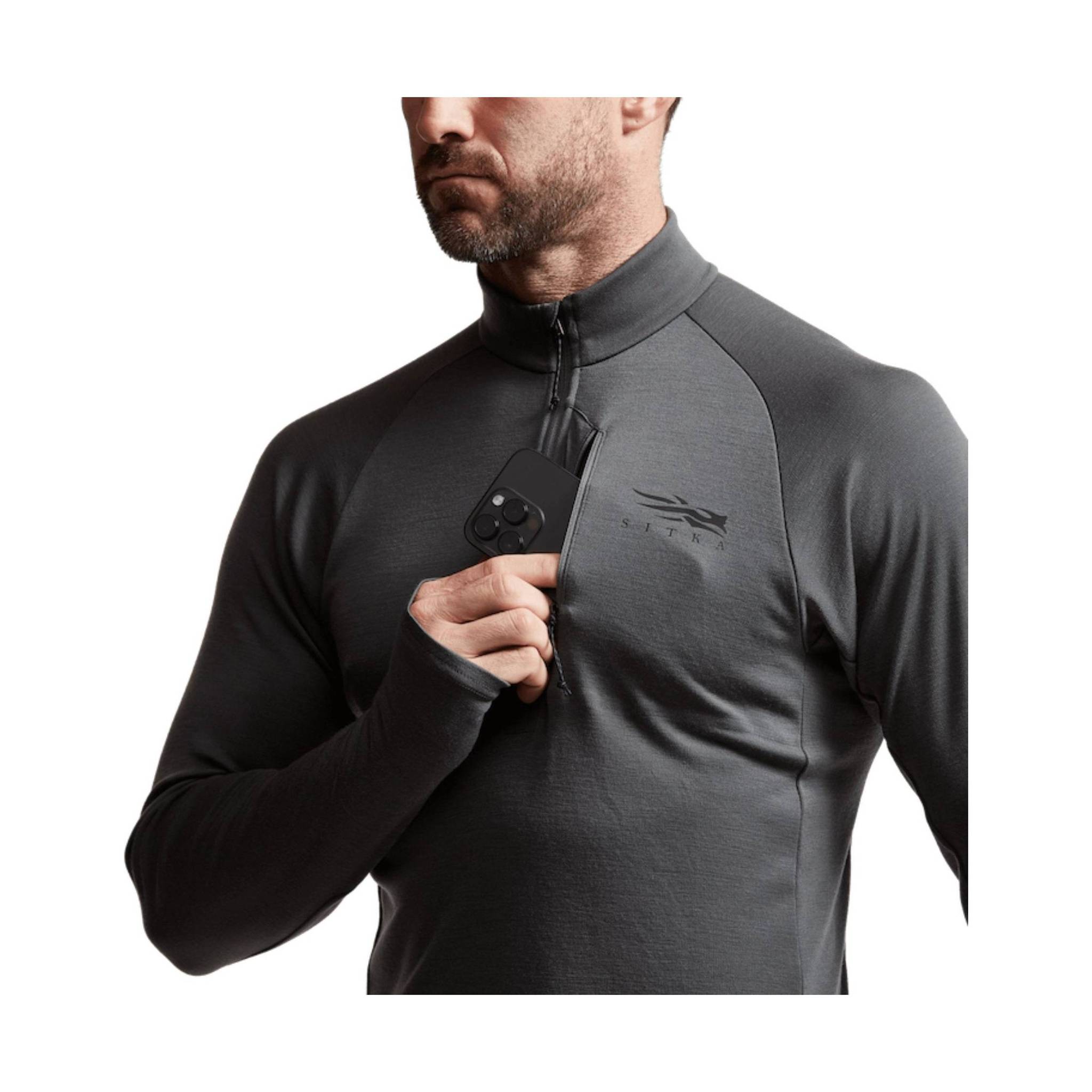 Sitka Men's Core Merino 220 Half Zip Top - Lead by Lenny's Shoe & Apparel