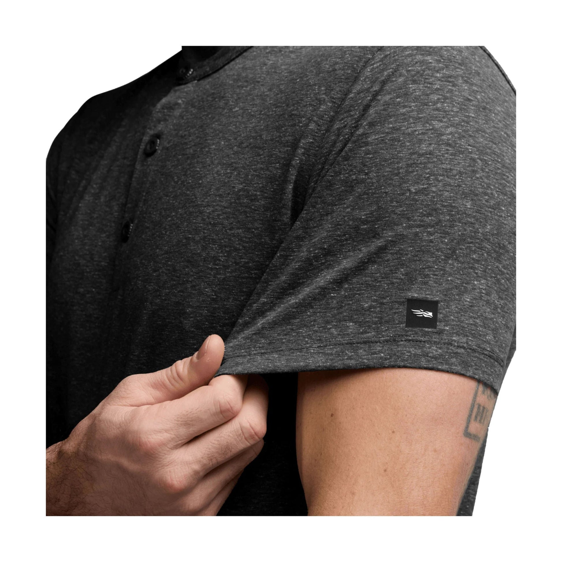 Sitka Men's Essential SS Henley - Obsidian Heather by Lenny's Shoe & Apparel