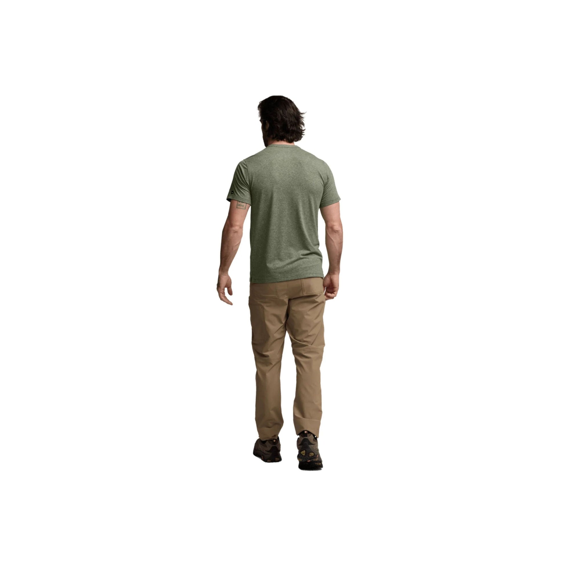 Sitka Men's Essential SS Henley - Olive Green Heather by Lenny's Shoe & Apparel
