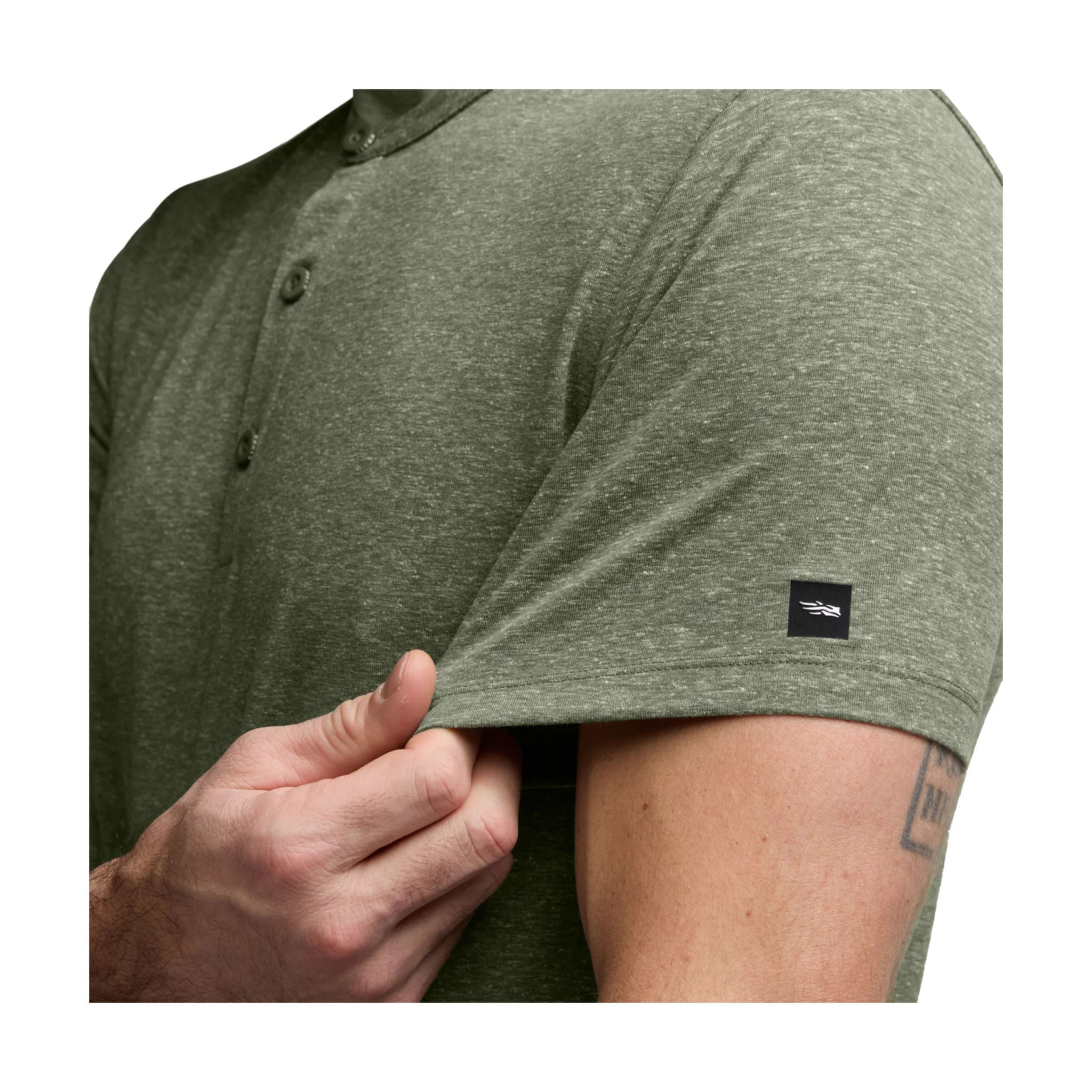 Sitka Men's Essential SS Henley - Olive Green Heather by Lenny's Shoe & Apparel