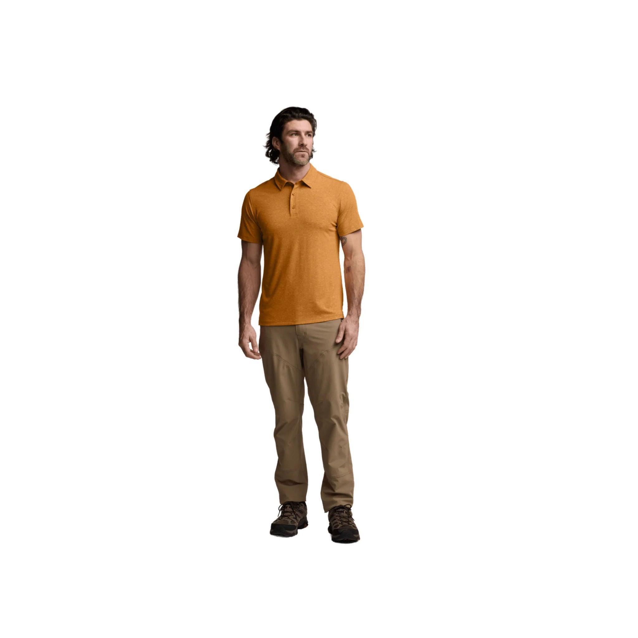 Sitka Men's Essential SS Polo - Ember Heather by Lenny's Shoe & Apparel