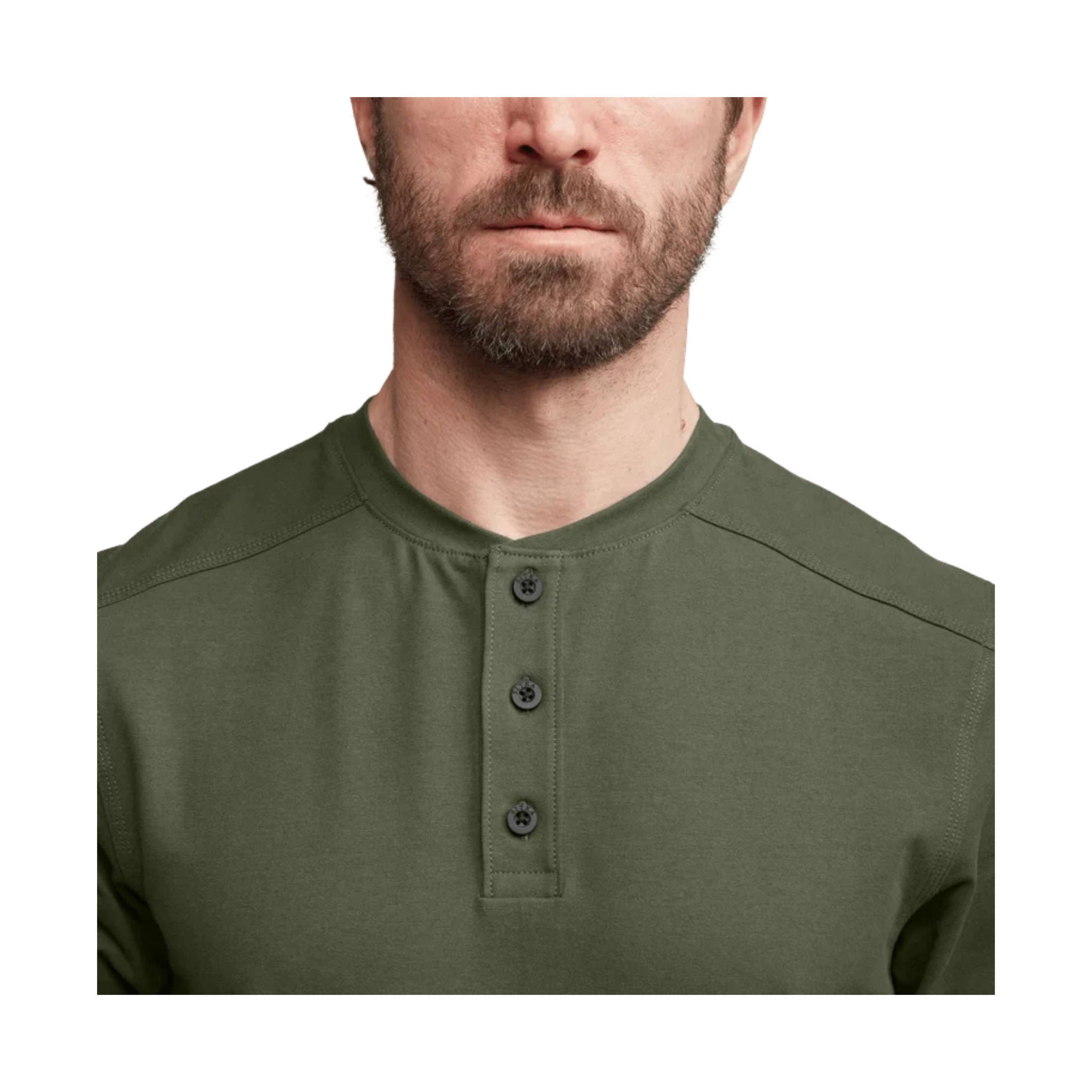 Sitka Men's Foothills Long Sleeve Henley - Olive Green by Lenny's Shoe & Apparel