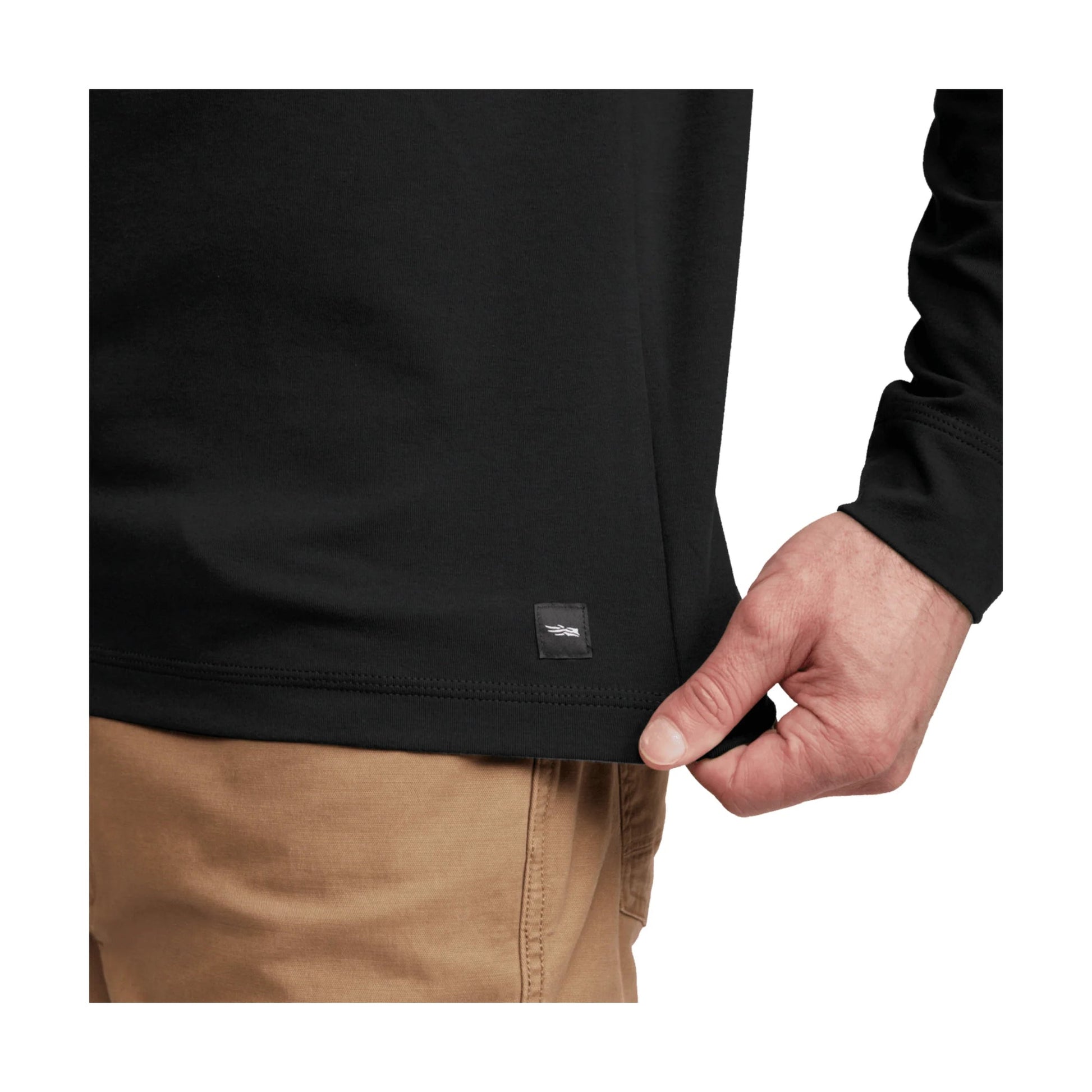 Sitka Men's Foothills Long Sleeve Henley - Sitka Black by Lenny's Shoe & Apparel