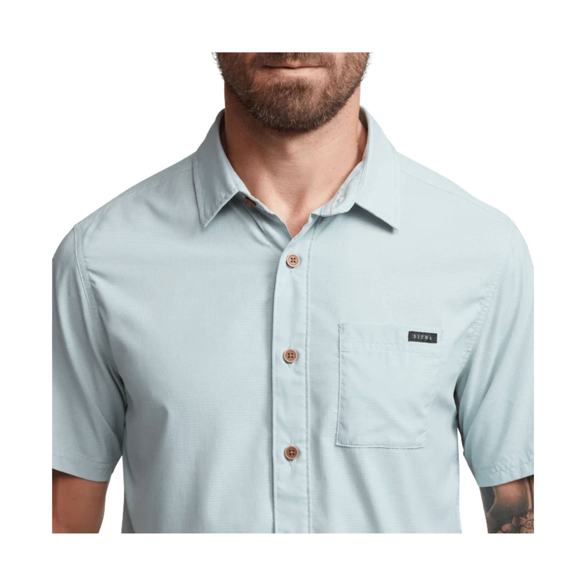 Sitka Men's Mojave SS Shirt - Blue Haze by Lenny's Shoe & Apparel