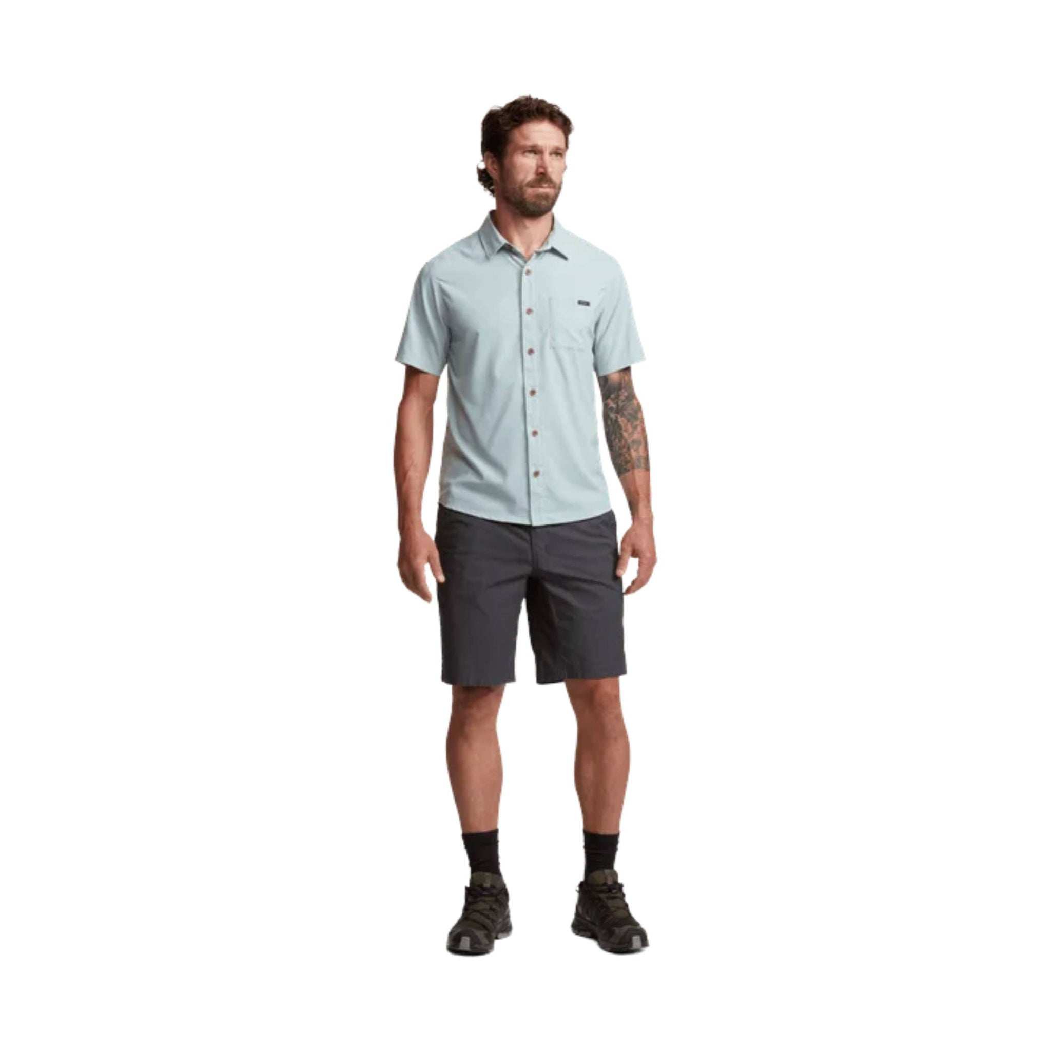 Sitka Men's Mojave SS Shirt - Blue Haze by Lenny's Shoe & Apparel