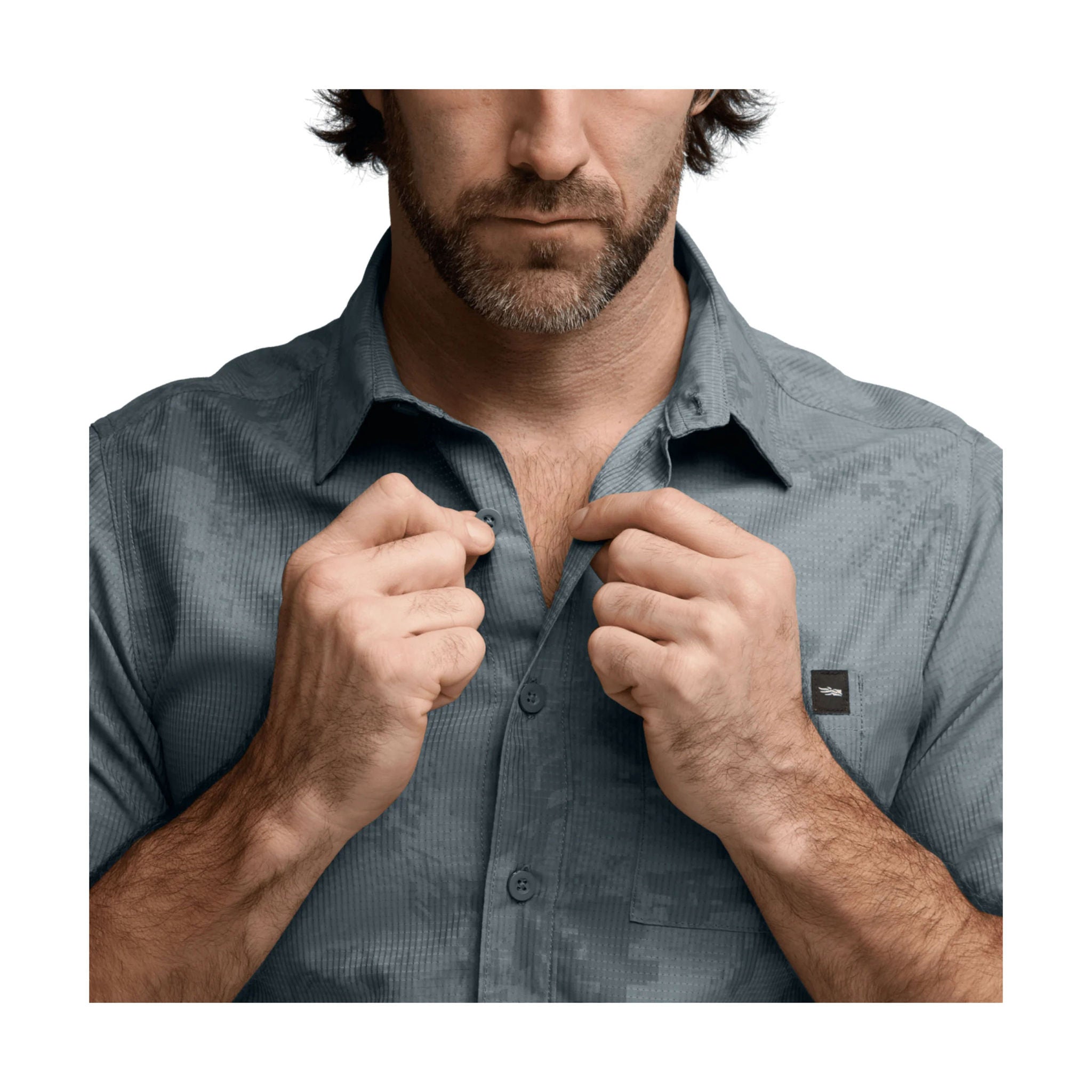 Sitka Men's Mojave SS Shirt - Bluestone Camo by Lenny's Shoe & Apparel