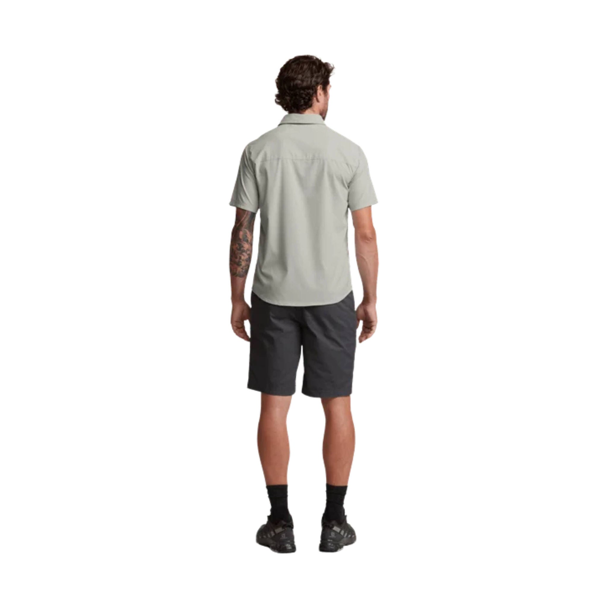 Sitka Men's Mojave SS Shirt - Field Gray Grid by Lenny's Shoe & Apparel