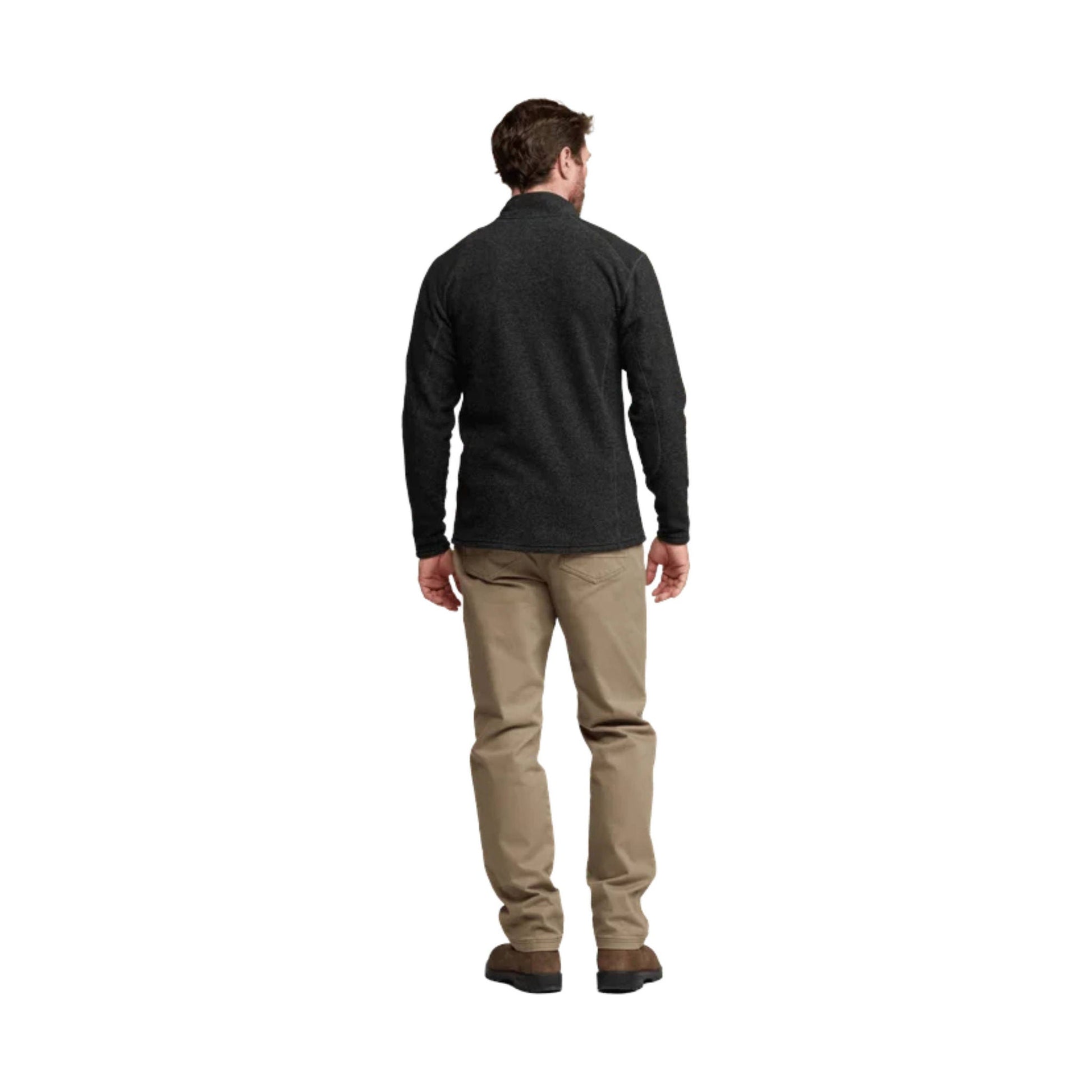 Sitka Men's Snowcrest Half Zip Fleece Pullover - Black Heather by Lenny's Shoe & Apparel
