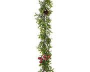 Glittered Berry and Pinecone Garland - 66 Inches
