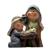 Resin Holy Family Figurine  - With Lantern