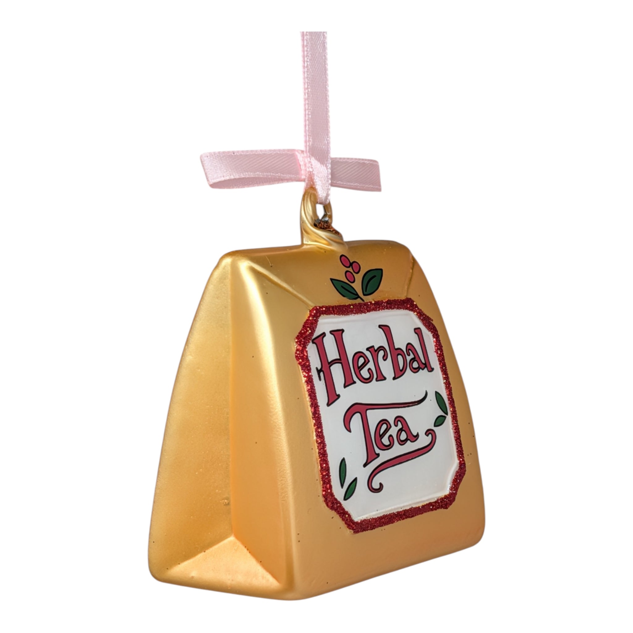 Botanical Bliss: Herbal Tea Glass Ornament
