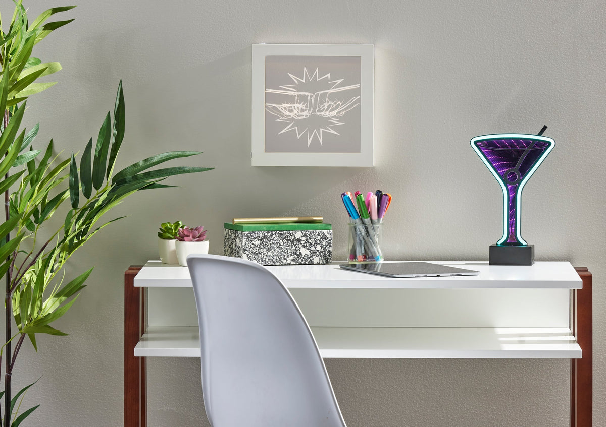 Infinity Neon Martini Glass Lamp by Homeportonline