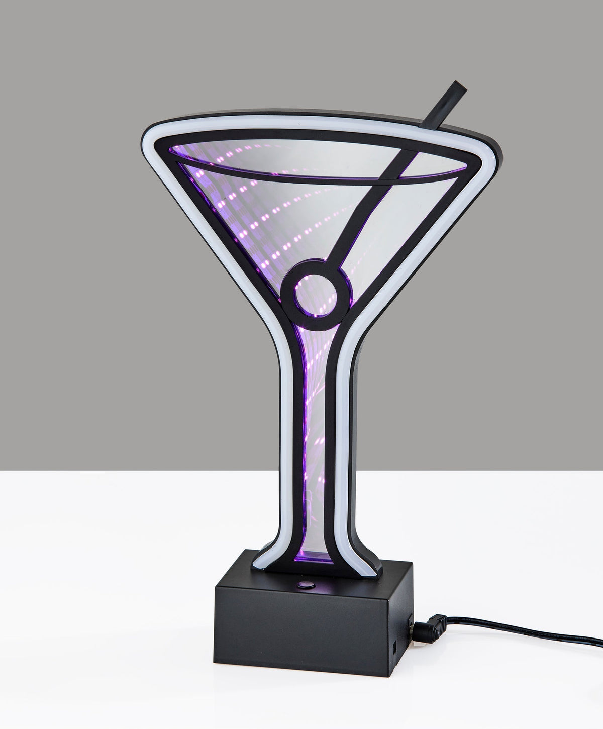 Infinity Neon Martini Glass Lamp by Homeportonline