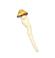 Stoneware Mushroom  Plant Stake -