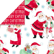 Santa Star Reverse Wrapping Paper