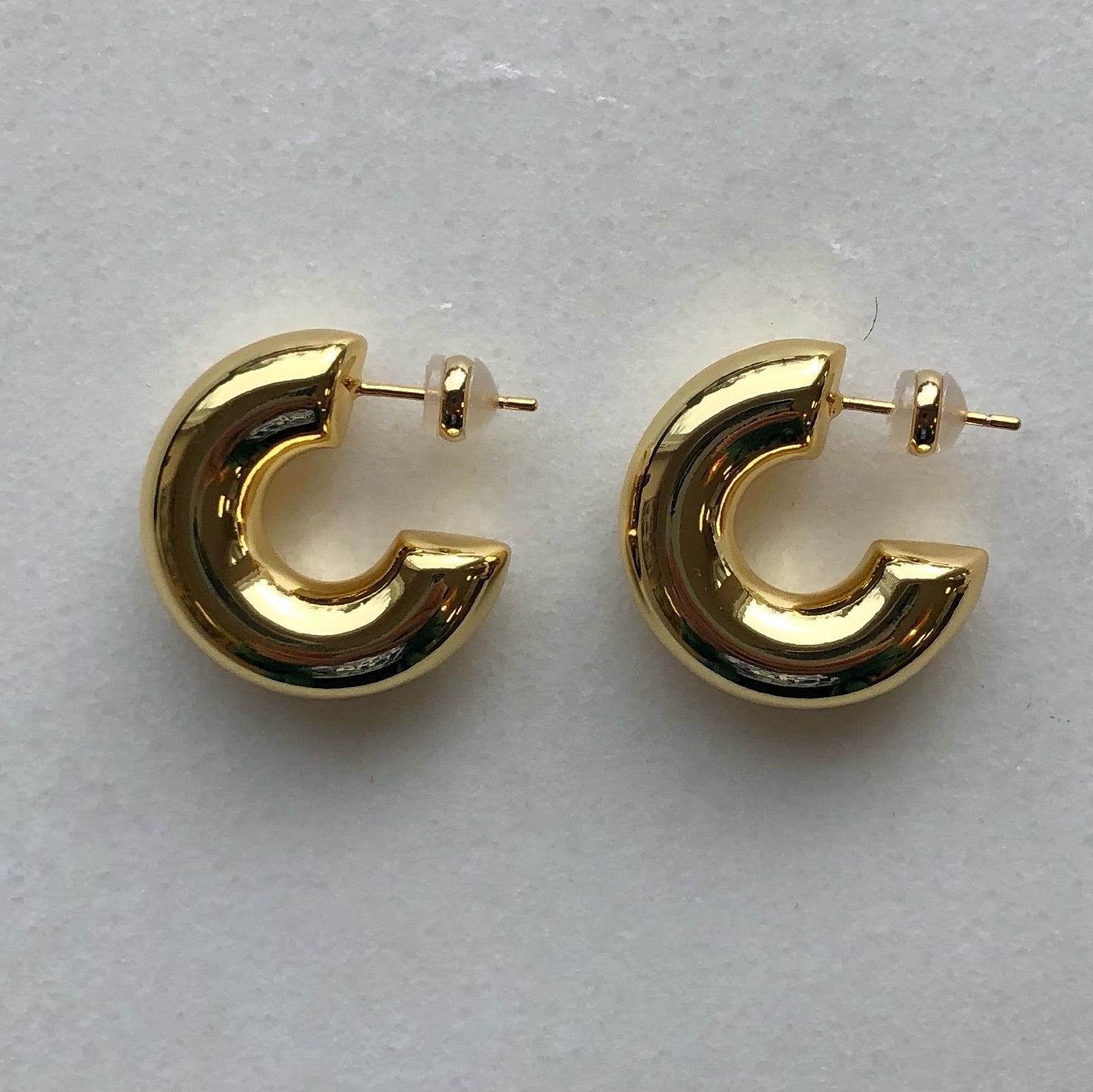 Sm Chunky Hoop 18K Gold over Brass by elliparr
