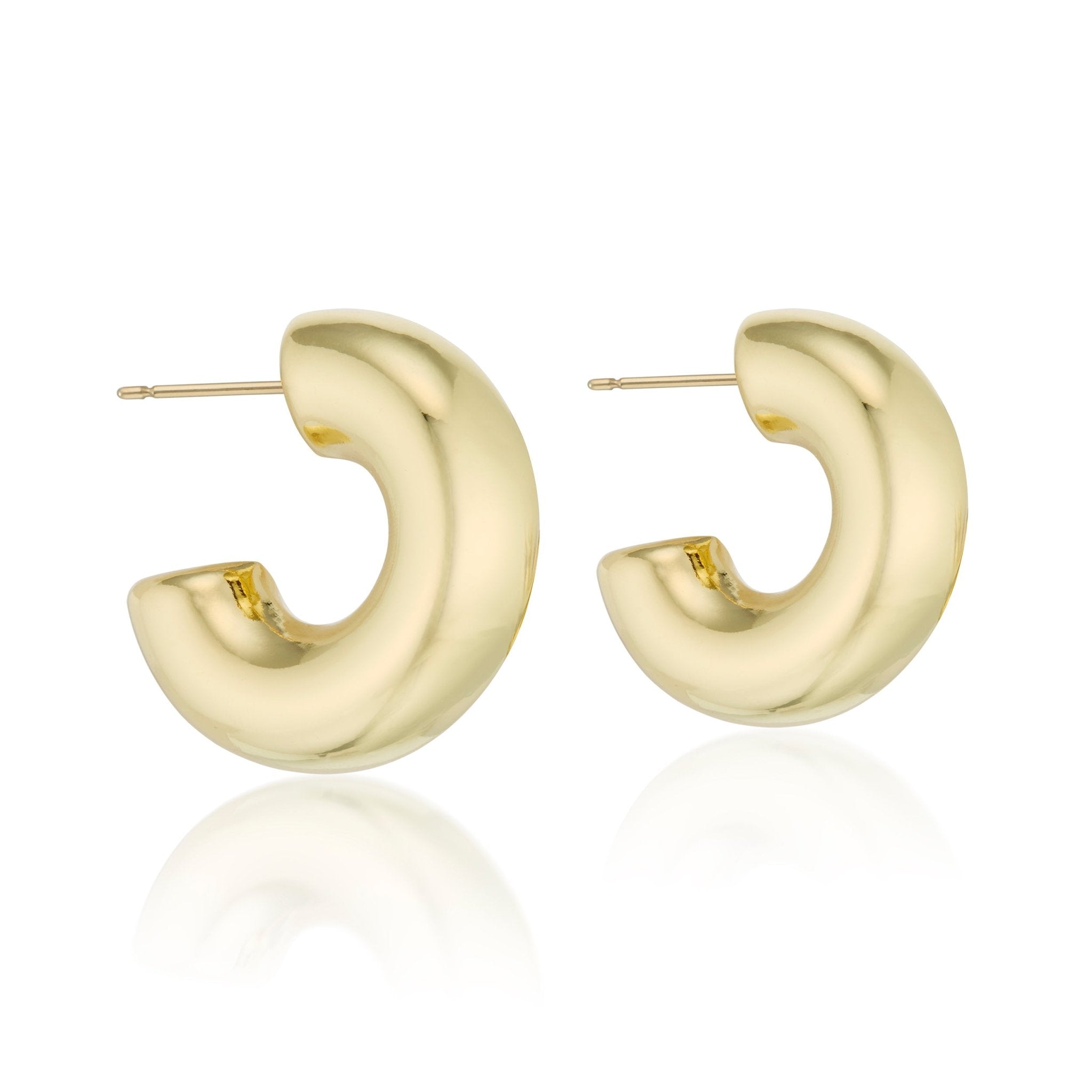 Sm Chunky Hoop 18K Gold over Brass by elliparr