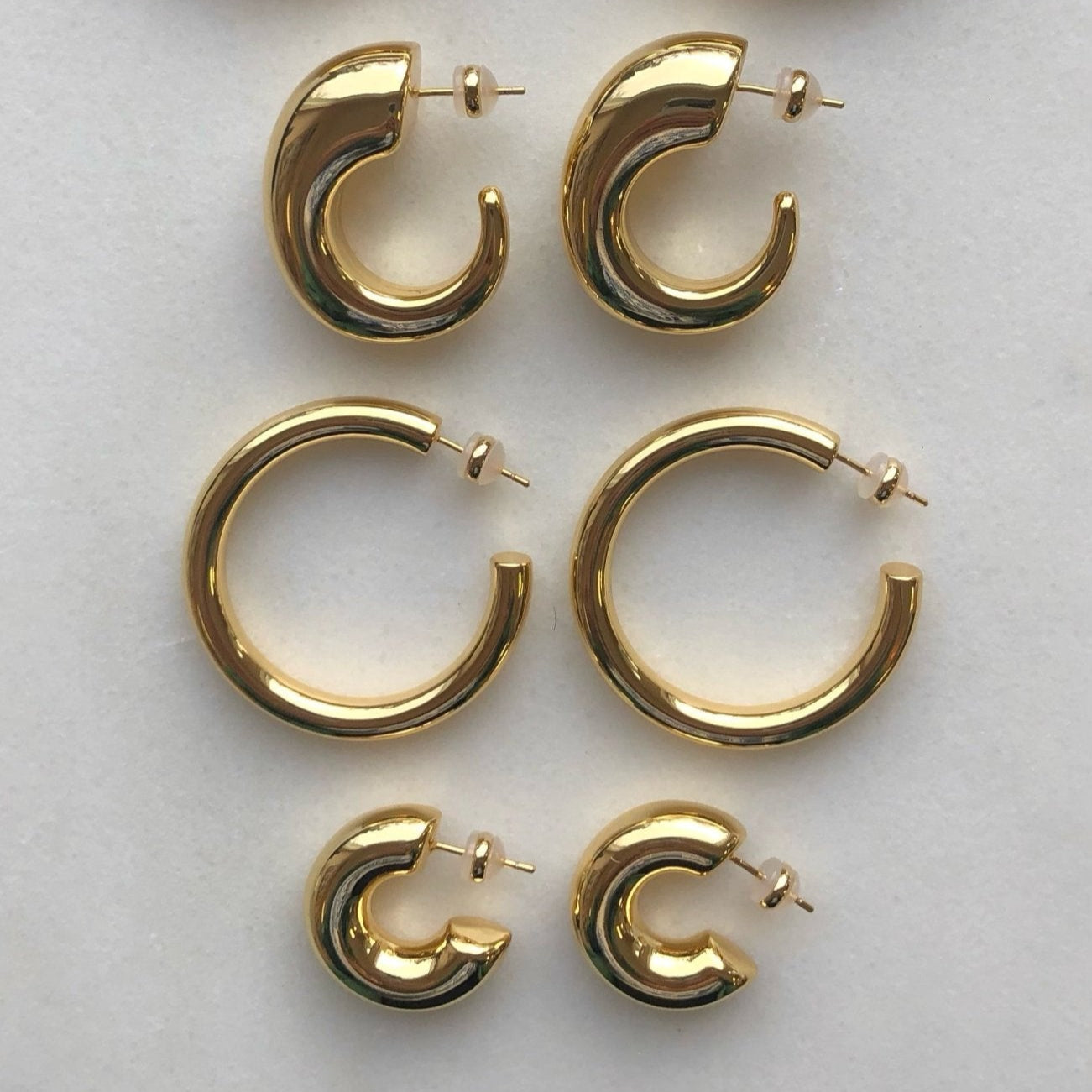 Sm Chunky Hoop 18K Gold over Brass by elliparr