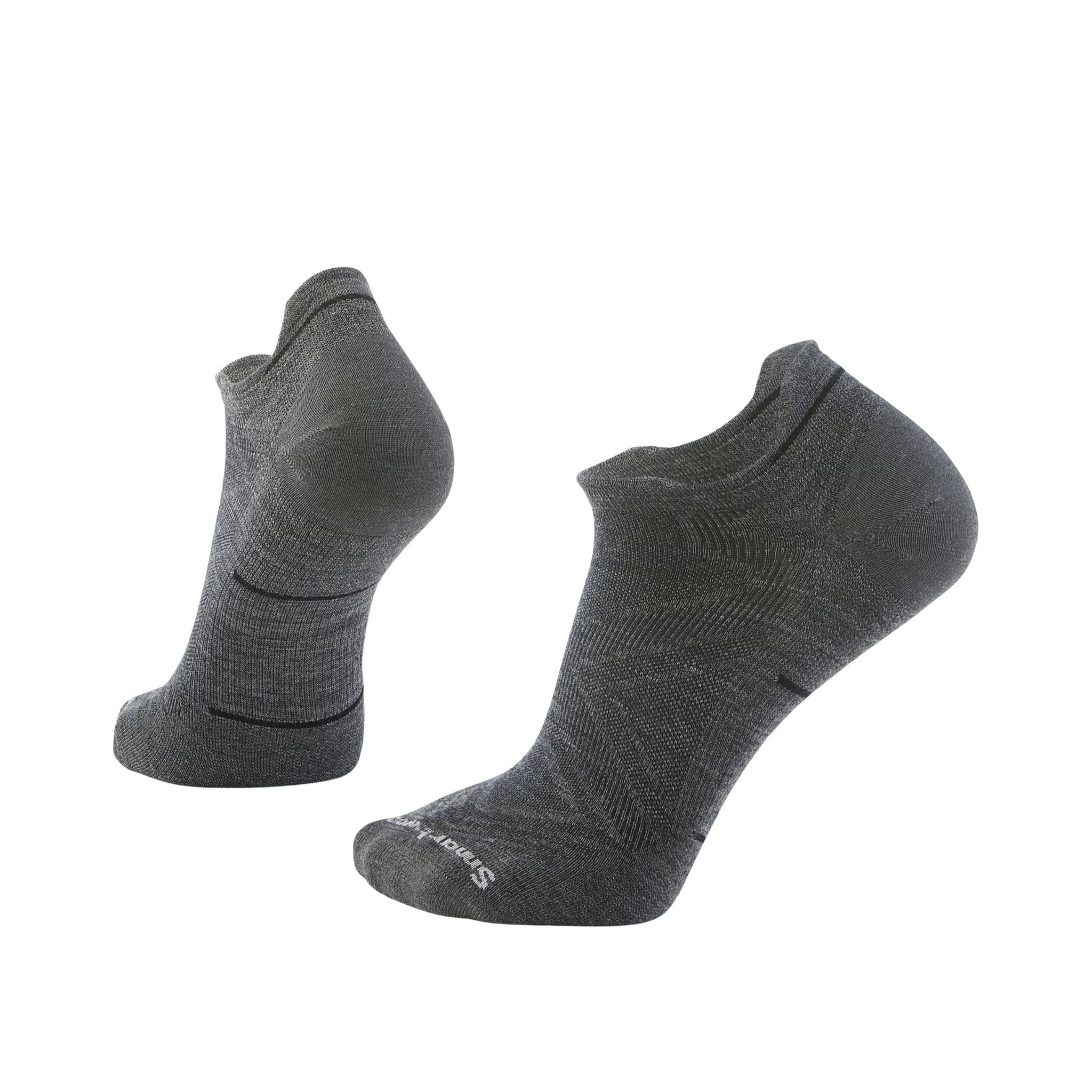 Smartwool Men's Run Zero Cushion Low Ankle Socks - Medium Gray by Lenny's Shoe & Apparel