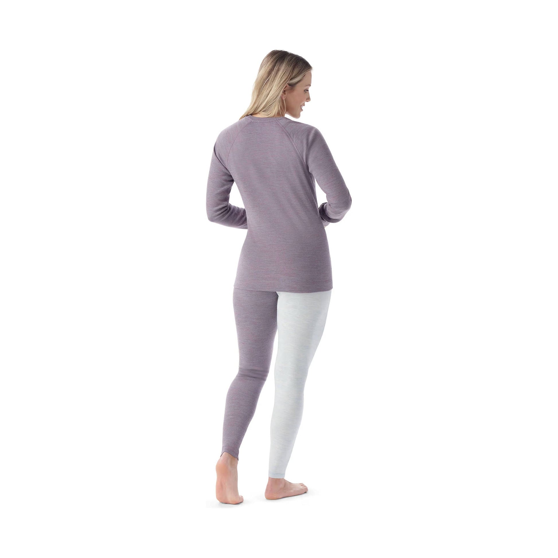 Smartwool Women's Classic Thermal Merino Base Layer Crew - Chalk Violet Heather by Lenny's Shoe & Apparel
